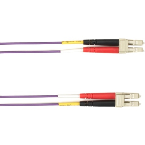 Black Box 10-m, LC-LC, 50-Micron, Multimode, Plenum, Violet Fiber Optic Cable FOCMP50-010M-LCLC-VT