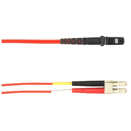 Black Box 10-m, LC-MTRJ, 50-Micron, Multimode, Plenum, Red Fiber Optic Cable FOCMP50-010M-LCMT-RD