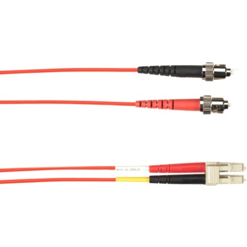 Black Box 10-m, ST-LC, 50-Micron, Multimode, Plenum, Red Fiber Optic Cable FOCMP50-010M-STLC-RD