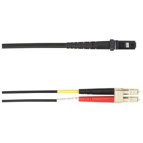 Black Box 2-m, LC-MTRJ, 50-Micron, Multimode, PVC, Black Fiber Optic Cable FOCMR50-002M-LCMT-BK