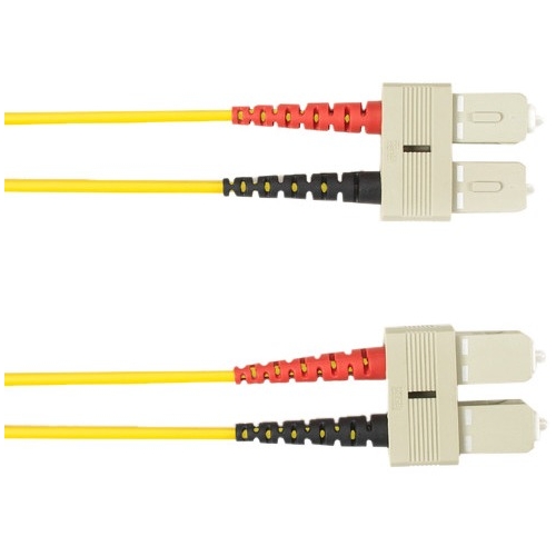 Black Box 3-m, SC-SC, 50-Micron, Multimode, PVC, Yellow Fiber Optic Cable FOCMR50-003M-SCSC-YL
