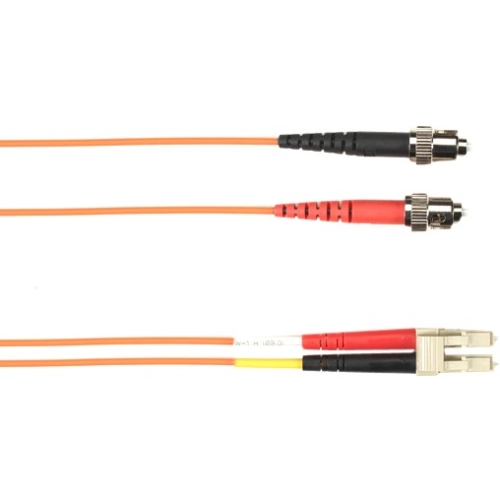 Black Box 1-m, ST-LC, 62.5-Micron, Multimode, PVC, Orange Fiber Optic Cable FOCMR62-001M-STLC-OR