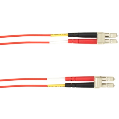 Black Box 2-m, LC-LC, 62.5-Micron, Multimode, PVC, Red Fiber Optic Cable FOCMR62-002M-LCLC-RD