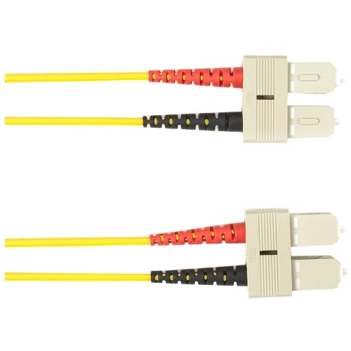 Black Box 3-m, SC-SC, 62.5-Micron, Multimode, PVC, Yellow Fiber Optic Cable FOCMR62-003M-SCSC-YL