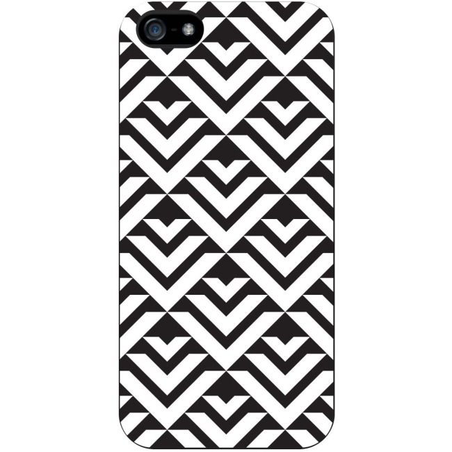 OTM iPhone 5 White Glossy Case Black/White Collection, Arrows IP5V1WG-BOW-04