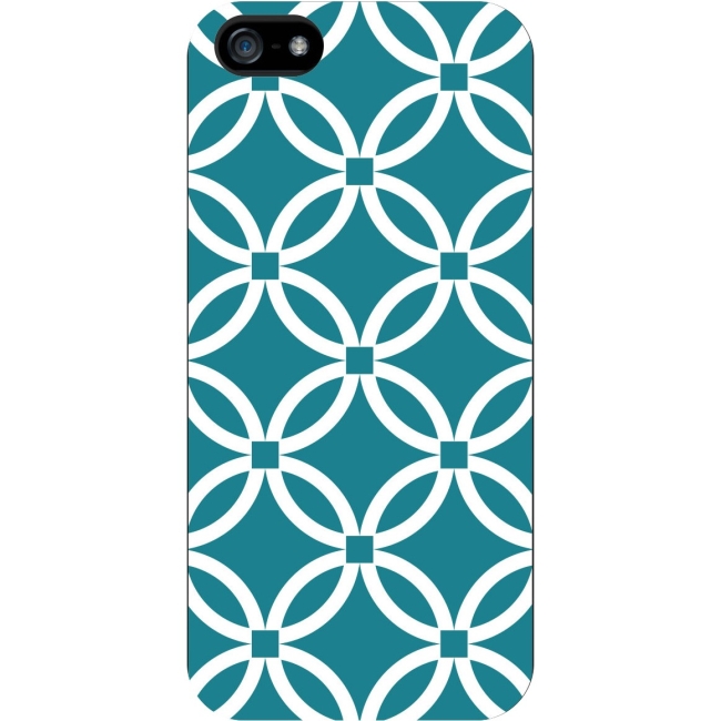 OTM iPhone 5 White Glossy Case Elm Bold Collection, Teal IP5V1WG-LMB-02