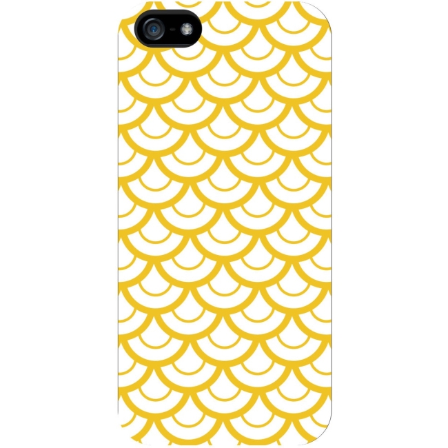 OTM iPhone 5 White Glossy Case Elm Bold Collection, Yellow IP5V1WG-LMB-03