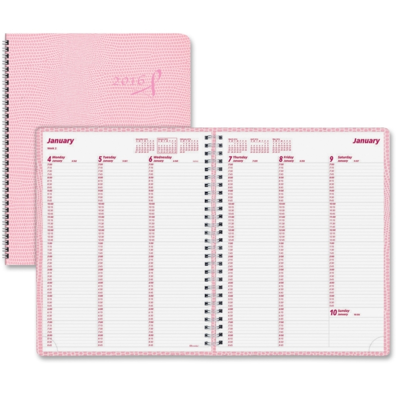 Brownline Pink Ribbon Weekly Appointment Book CB950PNK REDCB950PNK