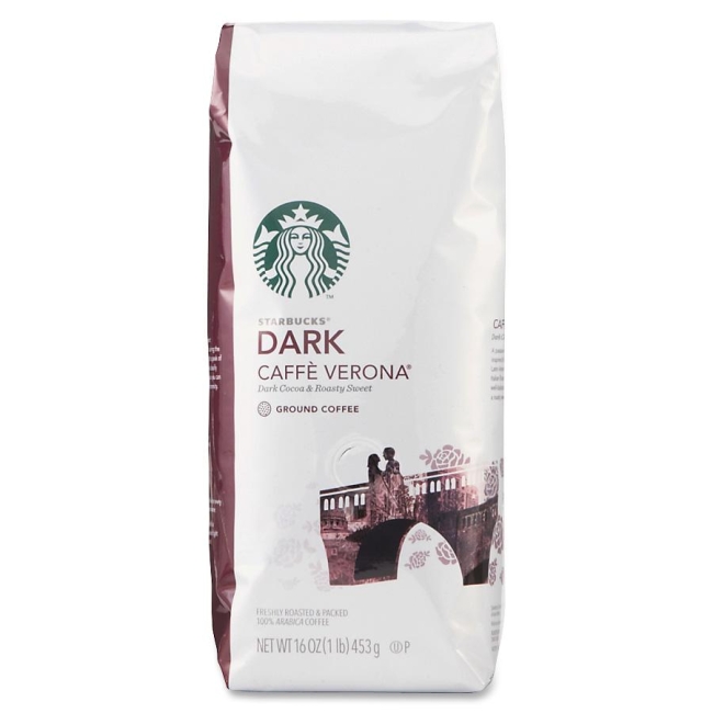 Starbucks 1lb Dark Caff Verona Ground Coffee Ground 11018131 SBK11018131