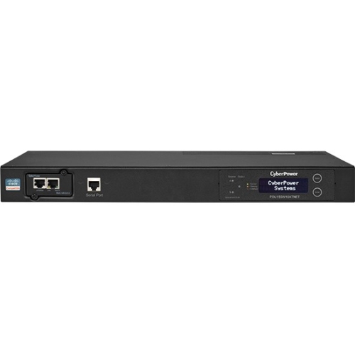 CyberPower Switched ATS PDU 120V 20A 1U 10-Outlets (2) 5-20P PDU20SW10ATNET