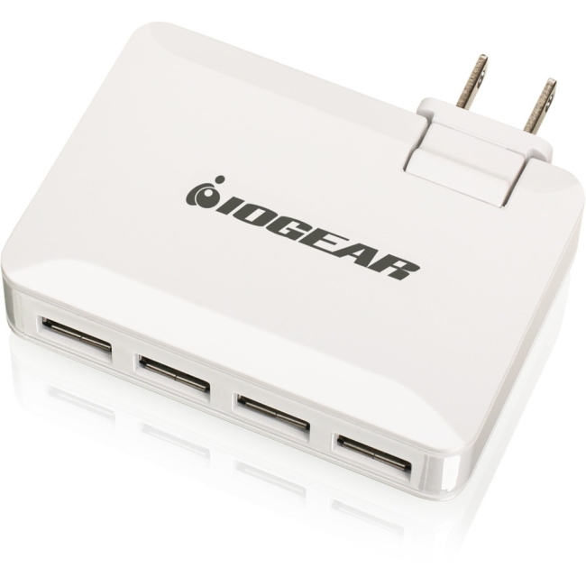 Iogear GearPower QuadSmart USB 4.2A Wall Charger GPAW4U4