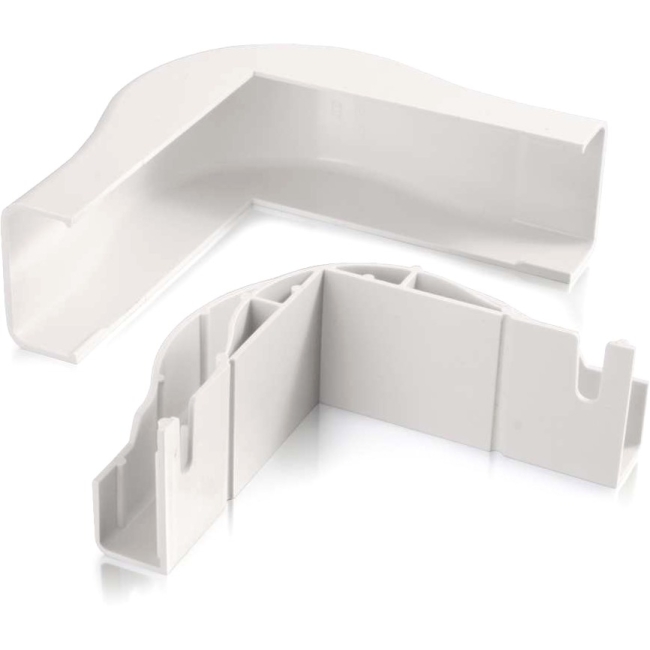 C2G Wiremold Uniduct 2900 Bend Radius Compliant External Elbow White 16070