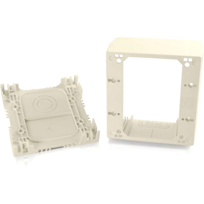 C2G Wiremold Uniduct Double Gang Extra Deep Junction Box Ivory 16042