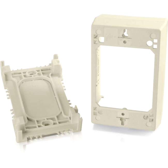 C2G Wiremold Uniduct Single Gang Deep Junction Box Ivory 16043