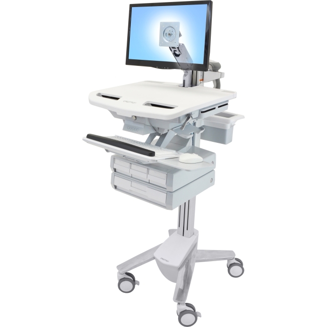 Ergotron StyleView Cart with LCD Arm, 4 Drawers SV43-1240-0 SV43