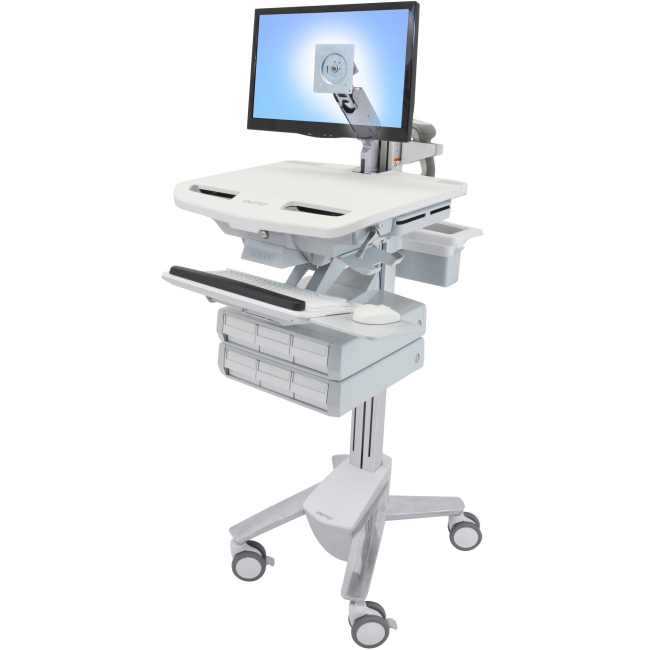 Ergotron StyleView Cart with LCD Arm, 6 Drawers SV43-1260-0 SV43