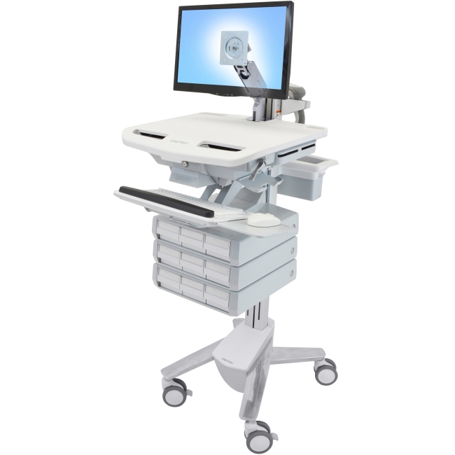 Ergotron StyleView Cart with LCD Arm, 9 Drawers SV43-1290-0 SV43