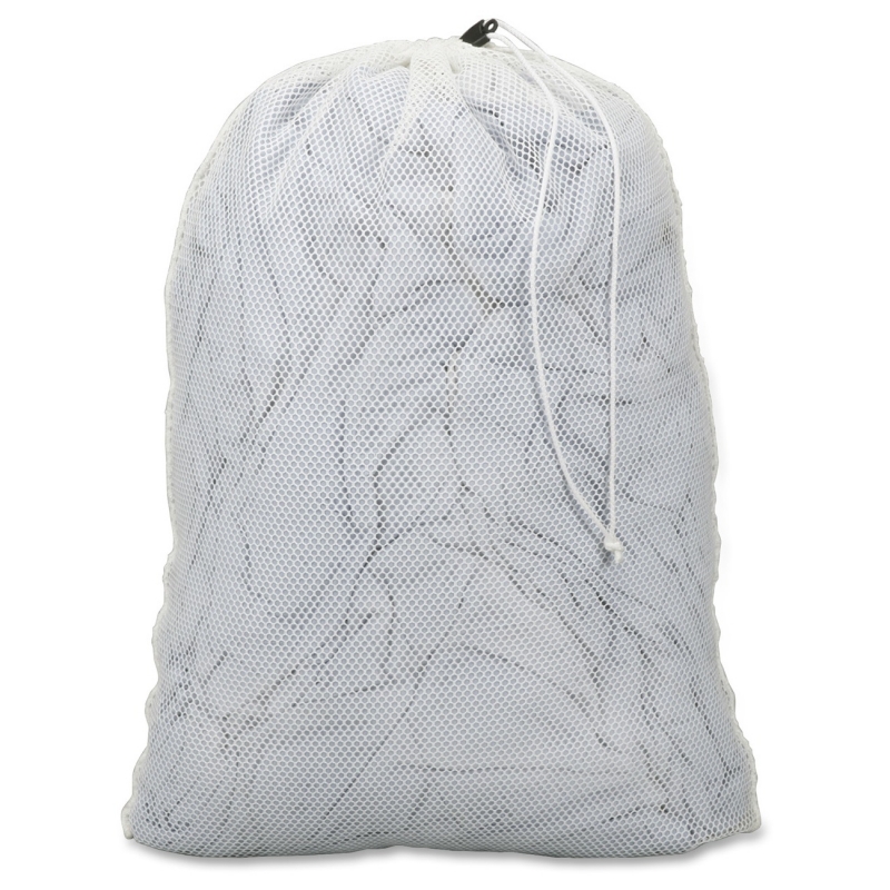 SKILCRAFT Synthetic Mesh Laundry Net - Heavy-Duty, White, 24" x 36", 3/16" Hole Size 3510016227153 NSN6227153