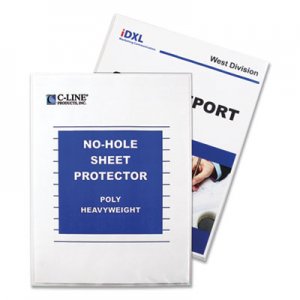 C-Line Top-Load No-Hole Polypropylene Sheet Protector, Heavyweight, Clear, 2", 25/Box CLI62907 62907