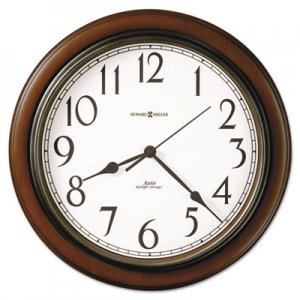 Howard Miller Talon Auto Daylight-Savings Wall Clock, 15 1/4", Cherry MIL625417 625-417