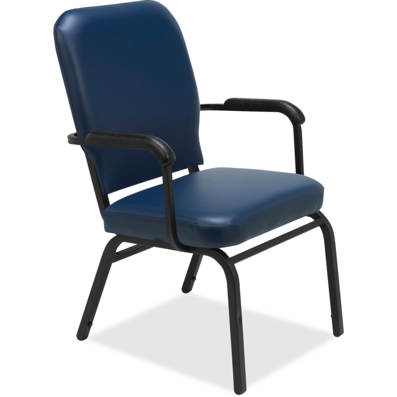 Lorell Fixed Arms Vinyl Oversized Stack Chairs 59599 LLR59599