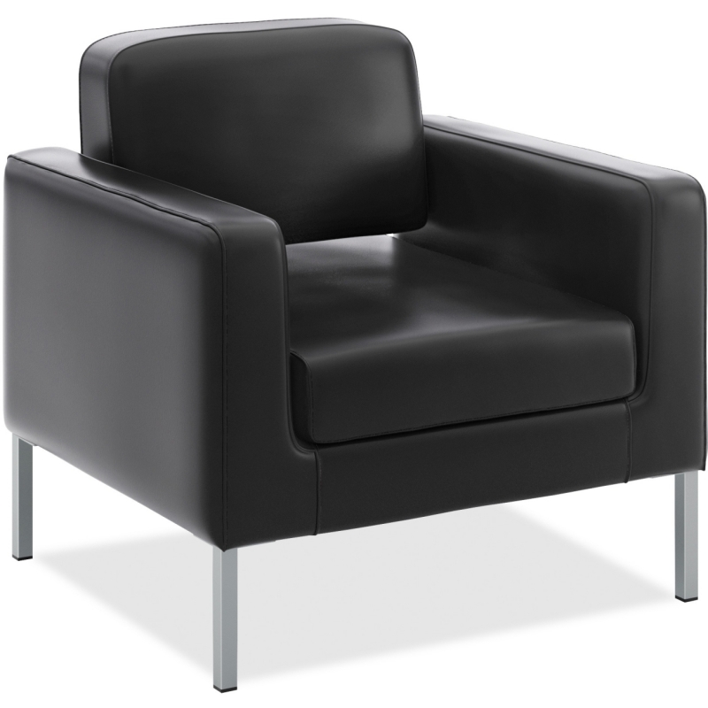 HON Basyx by HON VL887 Leather Club Chair VL887SB11 BSXVL887SB11