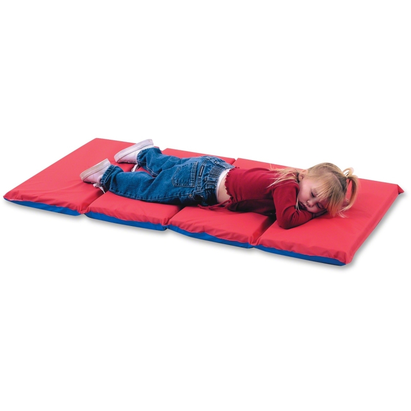 Childrens Factory Red/Blue 4 Section, 2" Thick Infection Control Mat 400509RB CFI400509RB