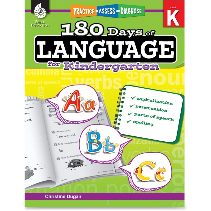 Shell Practice, Assess, Diagnose: 180 Days of Language for Kindergarten 51172 SHL51172