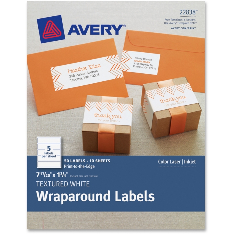 Avery Textured Wrap Around Labels 8217 AVE8217