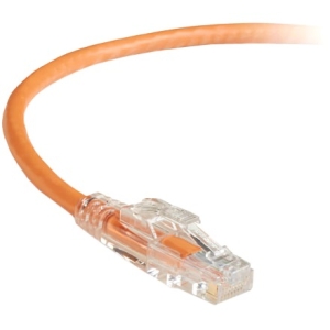 Black Box GigaBase 3 CAT5e 350-MHz Lockable Patch Cable (UTP), Orange, 25-ft. (7.6-m) C5EPC70-OR-25