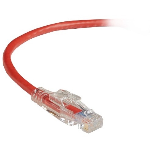 Black Box GigaBase 3 CAT5e 350-MHz Lockable Patch Cable (UTP), Red, 25-ft. (7.6-m) C5EPC70-RD-25