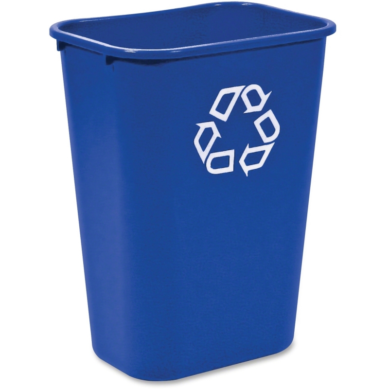 Rubbermaid 2957-73 Deskside Recycling Container, Large with Universal Recycle Symbol 295773BLUE RCP295773BLUE