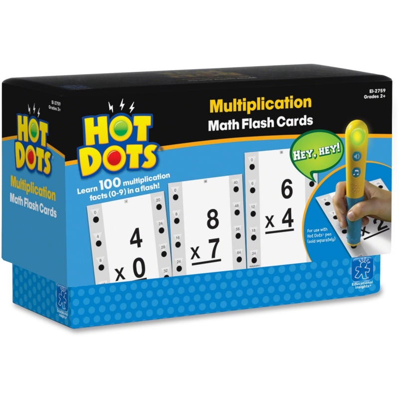 Hot Dots Flash Cards, Multiplication Facts 0-9 2759 EII2759