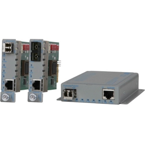 Omnitron 10/100/1000 UTP to 100/1000X Ethernet Media Converter 8521N-1-EW 8521N-1-x