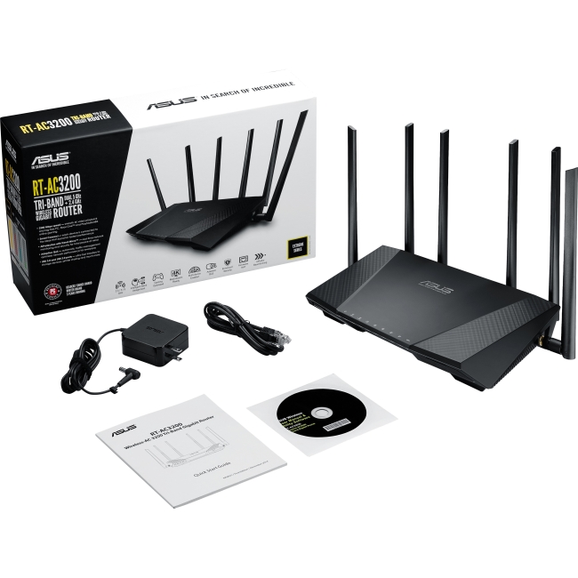 Asus Tri-Band Wireless-AC3200 Gigabit Router RT-AC3200