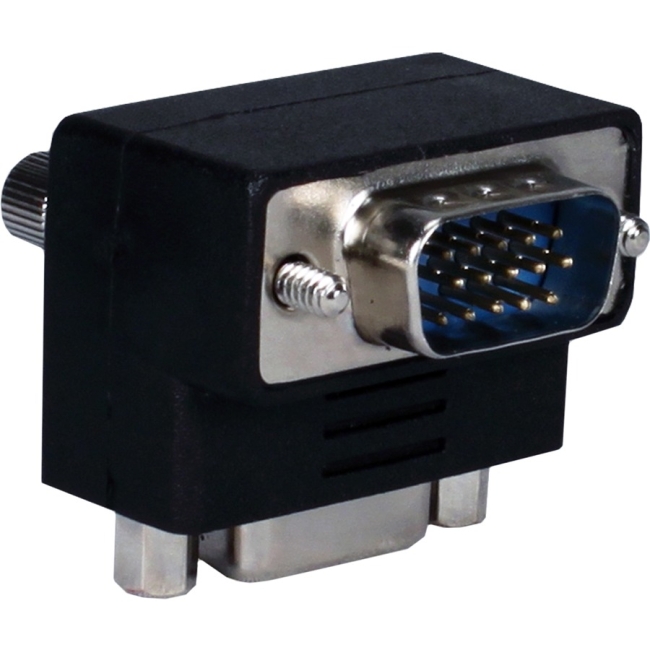 QVS VGA HD15 Down-Angle Male to Female Video Adaptor CC388A-MFD