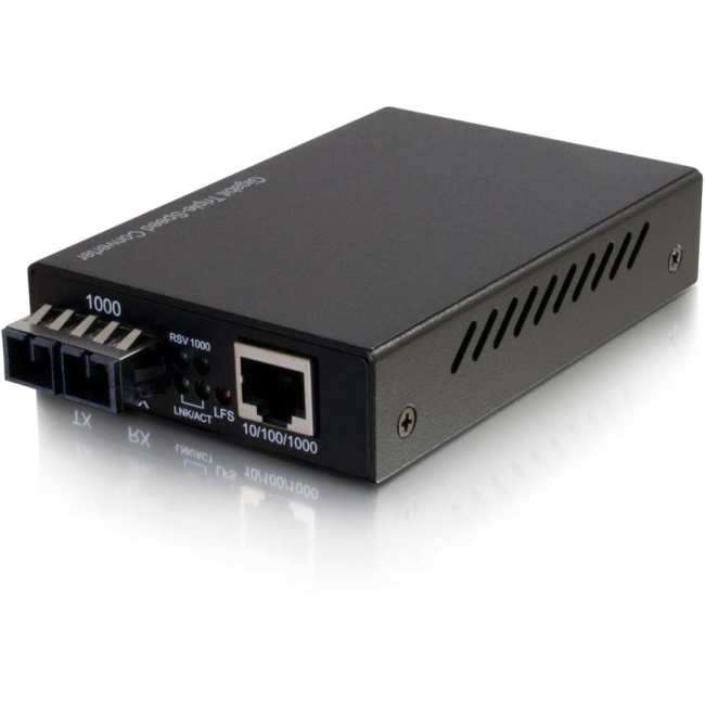 C2G 10/100/1000 Base-Tx to 1000Base SC SC Gigabit Media Converter 26633