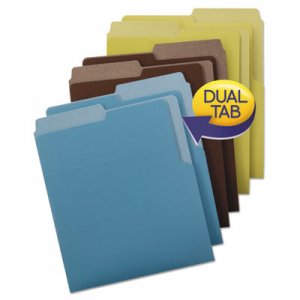 Smead Organized Up Heavyweight Vertical File Folders, Assorted Earth Tones, 6/Pack SMD75405 75405