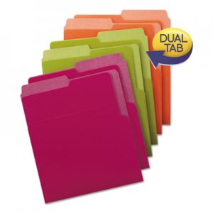 Smead Organized Up Heavyweight Vertical Folders, Assorted Bright Tones, 6/Pack SMD75406 75406