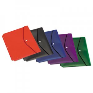 Cardinal Dual Pocket Snap Envelope, 11 x 8 1/2, Assorted Colors, 5/Pack CRD14950 14950