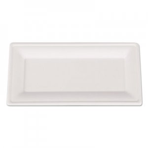 SCT ChampWare Molded Fiber Tableware, Rectangle, 10 x 5, White, 500 per Carton SCH18650 SCH 18650