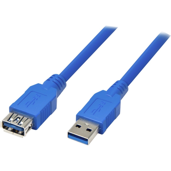 SYBA Multimedia USB 3.0 AM to AF 6 Feet Cable, SuperSpeed 4.8Gbps Data Transfer Rate, Blue Color CL