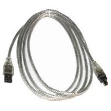SYBA Multimedia 6-pin to 4-pin, 5.5 Feet, IEEE 1394a 400 Mbps Firewire Cable, Silver SD-CAB-FW