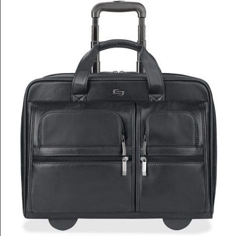 Solo Classic 15.6" Leather Rolling Case D957-4 USLD9574