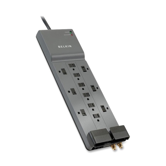 Belkin SurgeMaster Professional 12-Outlets Surge Protector BE11223008 BLKBE11223008