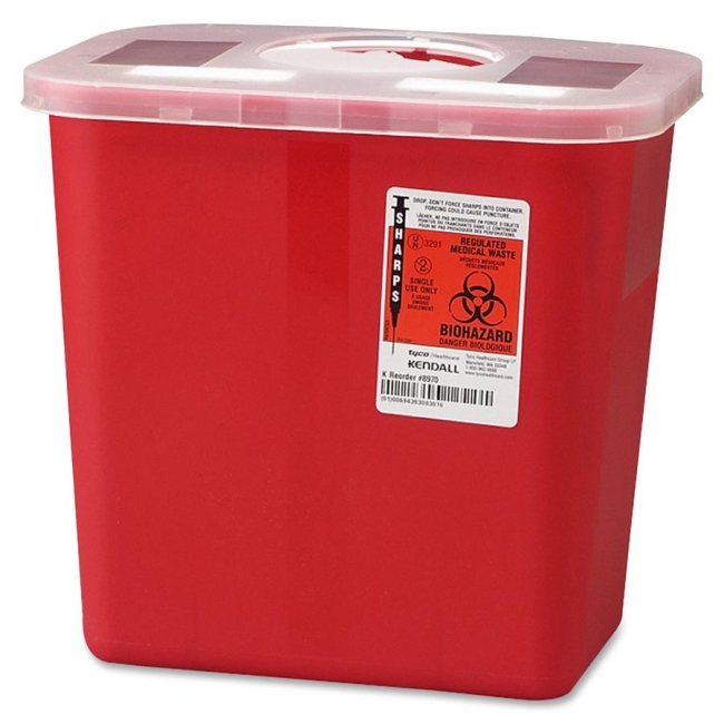 Covidien Sharps 2 Gallon Container With Rotor Lid SRRO100970 CVDSRRO100970