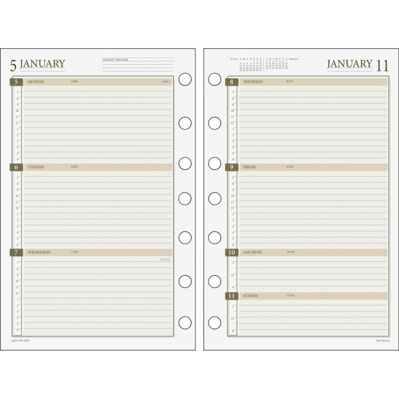 Day Runner Dated Planner Refill 481-285Y DRN481285Y
