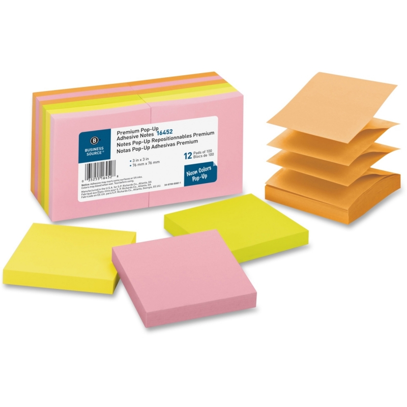 Business Source Pop-up Adhesive Note 16452 BSN16452
