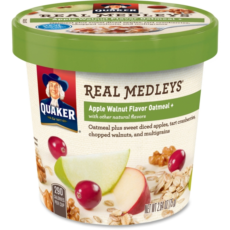 Quaker Oats Real Medleys Apple Walnut Oatmeal 31550 QKR31550