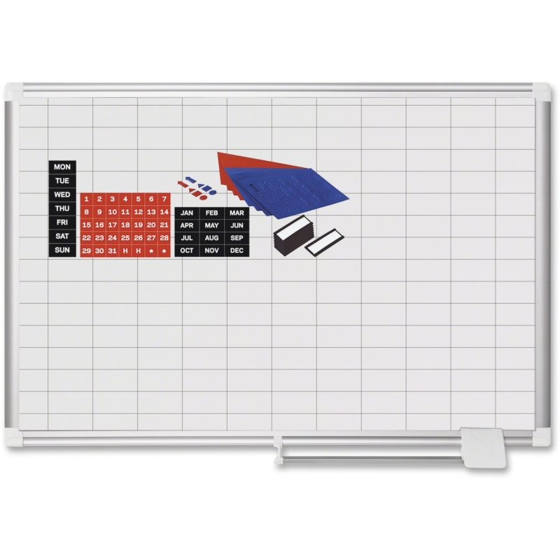 MasterVision 1" x 2" Grid Gold Ultra Magnetic Steel with Kit MA0392830A BVCMA0392830A